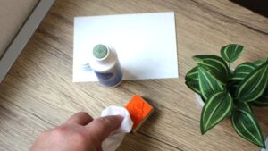 スタンプのお手入れの様子