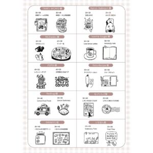 ペンフェスでの作家さんたちの限定図案が載っている画像
