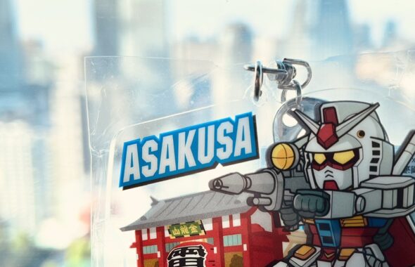 東京タワーのお土産屋さんで見つけたガンダムのキーホルダー。